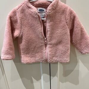 Old Navy Soft Pink Sherpa Jacket 12-18m